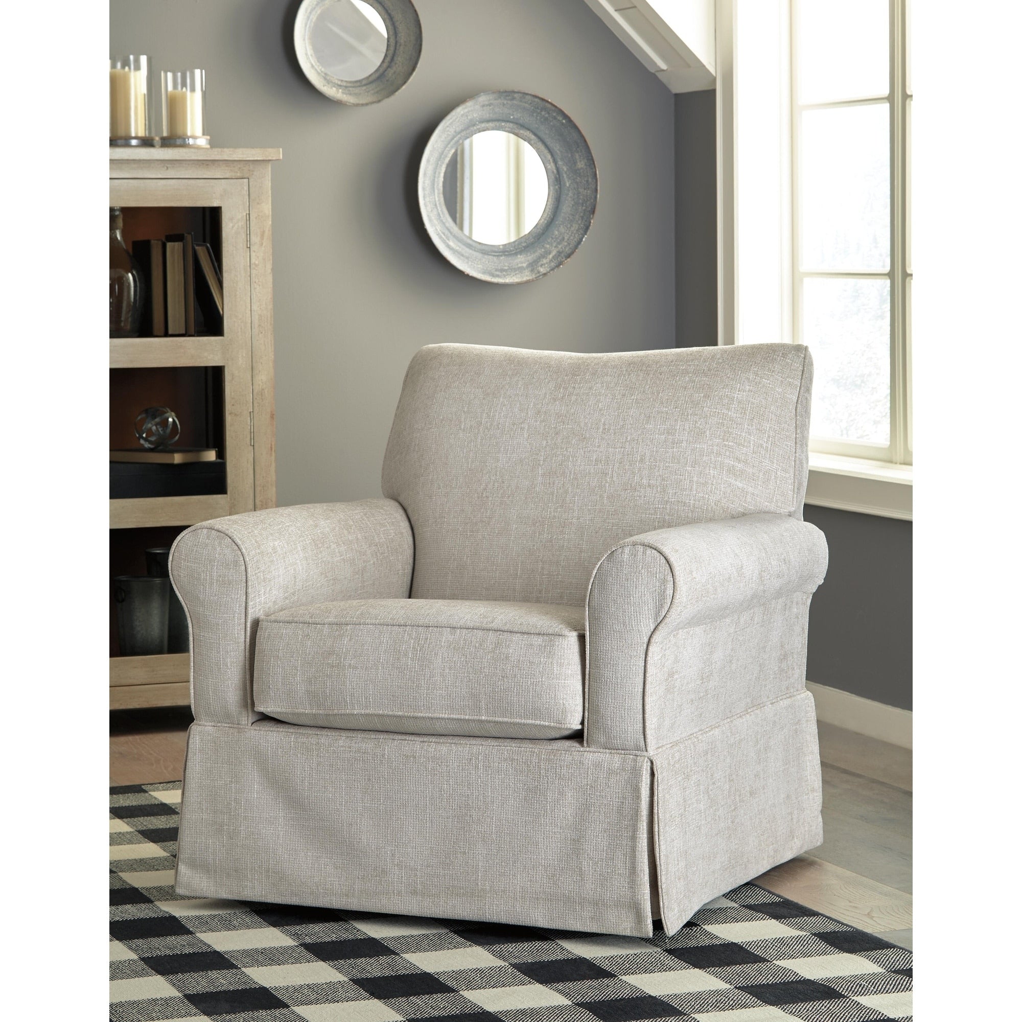 Signature Design By Ashley Searcy Cream Upholsteted Accent Chair