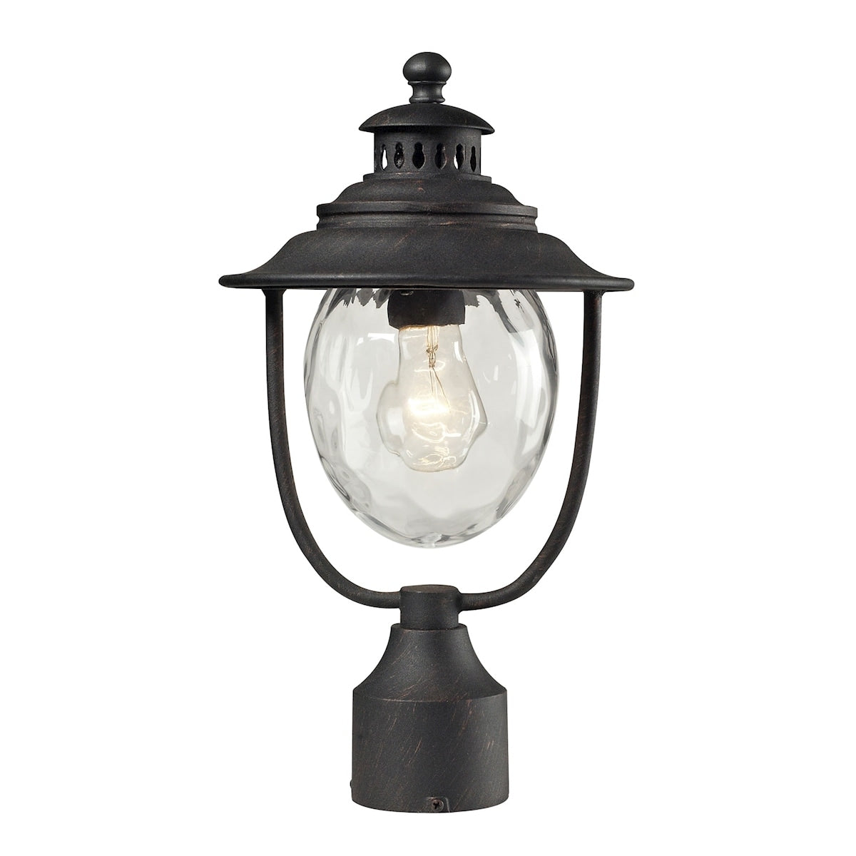 Searsport 15 High 1 Light Outdoor Post Light Weathered Charcoal 15 Inch H
