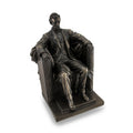 Seated Abraham Lincoln Bronzed Historical Sculptural Statue