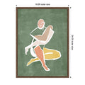 Seated Figure On Green I By Hannah Dawson Framed Canvas Wall Art Print