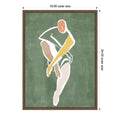Seated Figure On Green Ii By Hannah Dawson Framed Canvas Wall Art Print