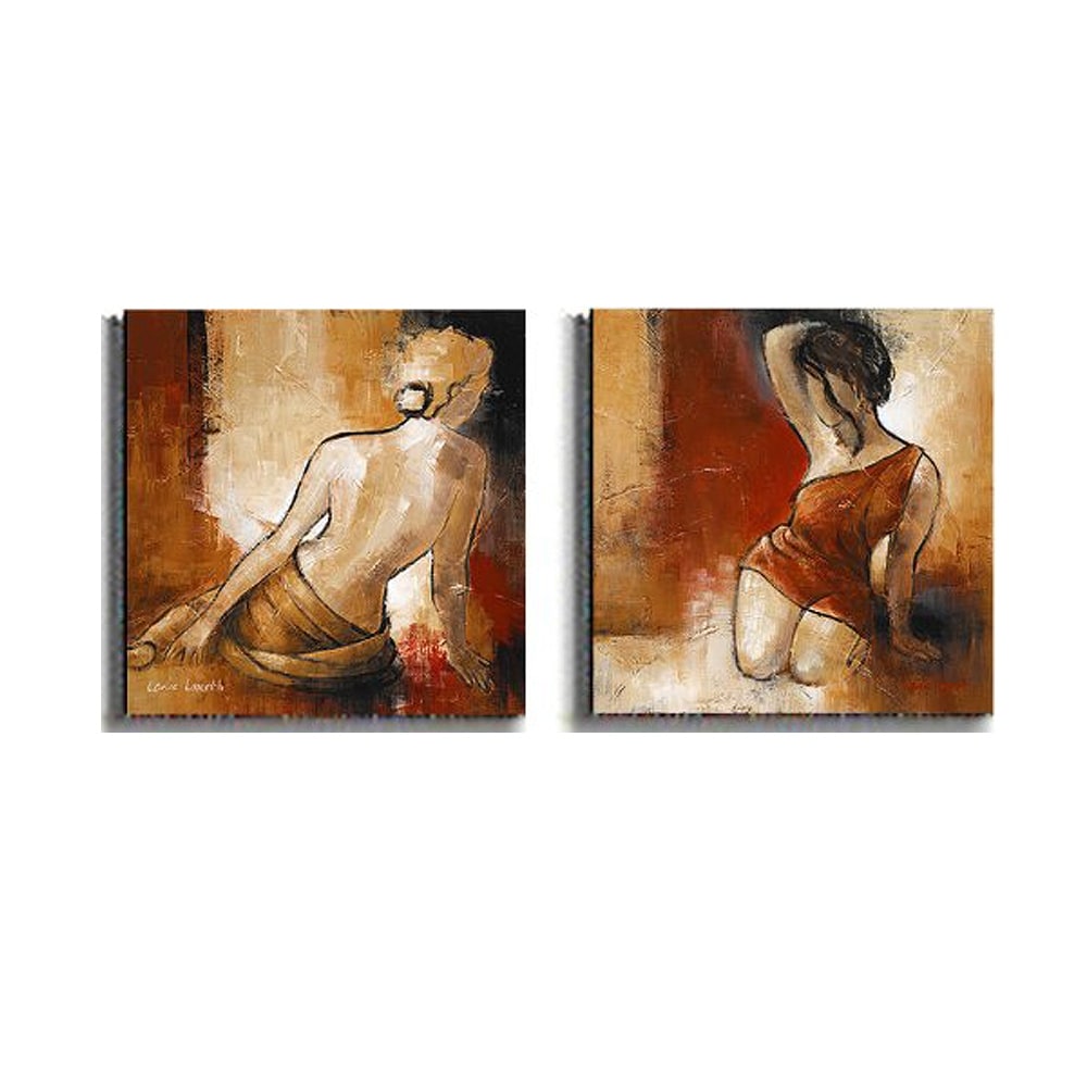 Seated Woman I Ii By Lanie Loreth 2 Pc Gallery Wrapped Canvas Giclee Set 18 In X 18 In Each Canvas In Set