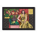 Seated Woman With A Vase Of Amaryllis 1941 Henri Matisse Custom Framed Canvas