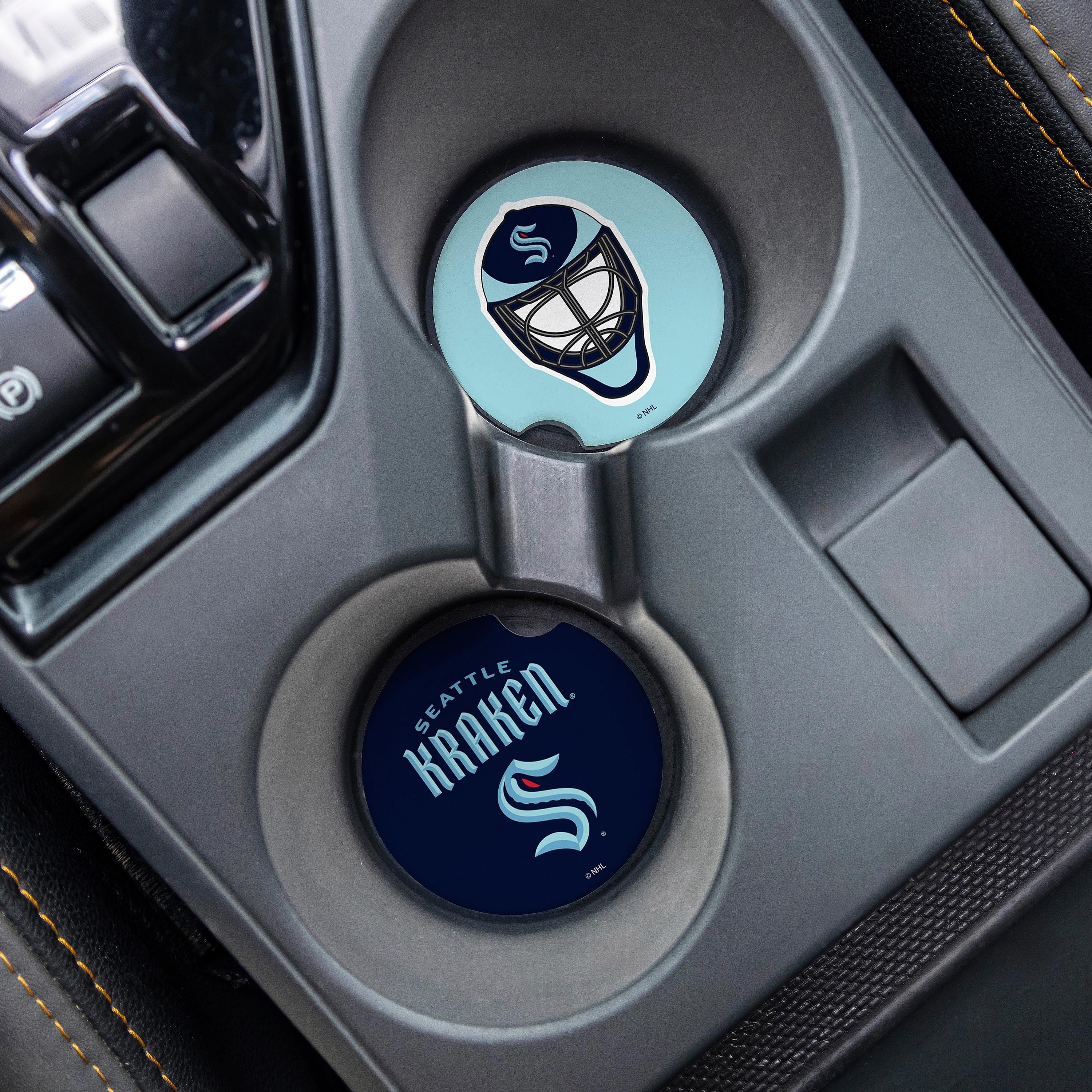 Seattle Kraken 4 Piece Ceramic Car Coaster Set