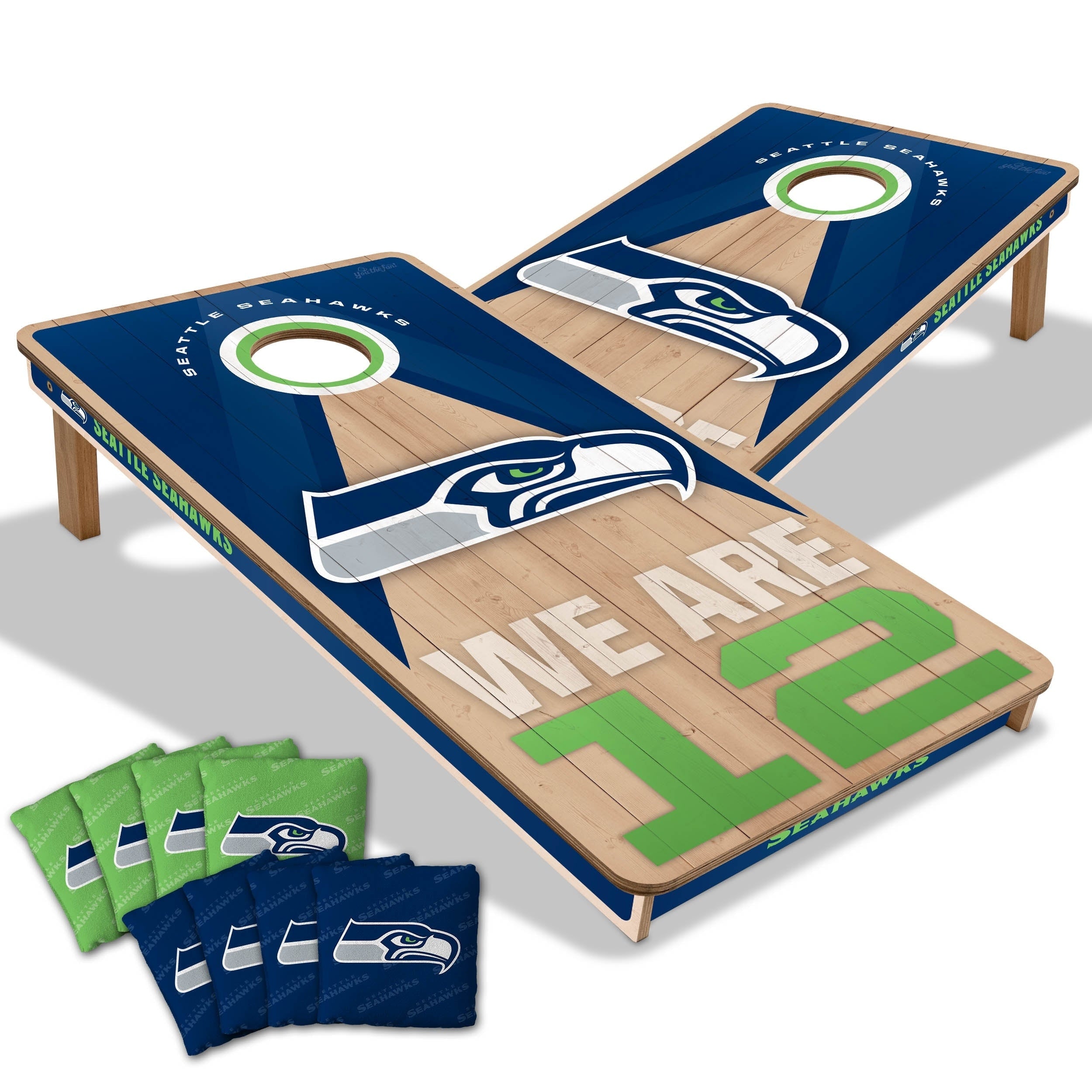 Seattle Seahawks Nfl 2X4 Professional Cornhole Board Set
