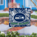 Seattle Seahawks Yard Sign Happy Holidays 24 X 18