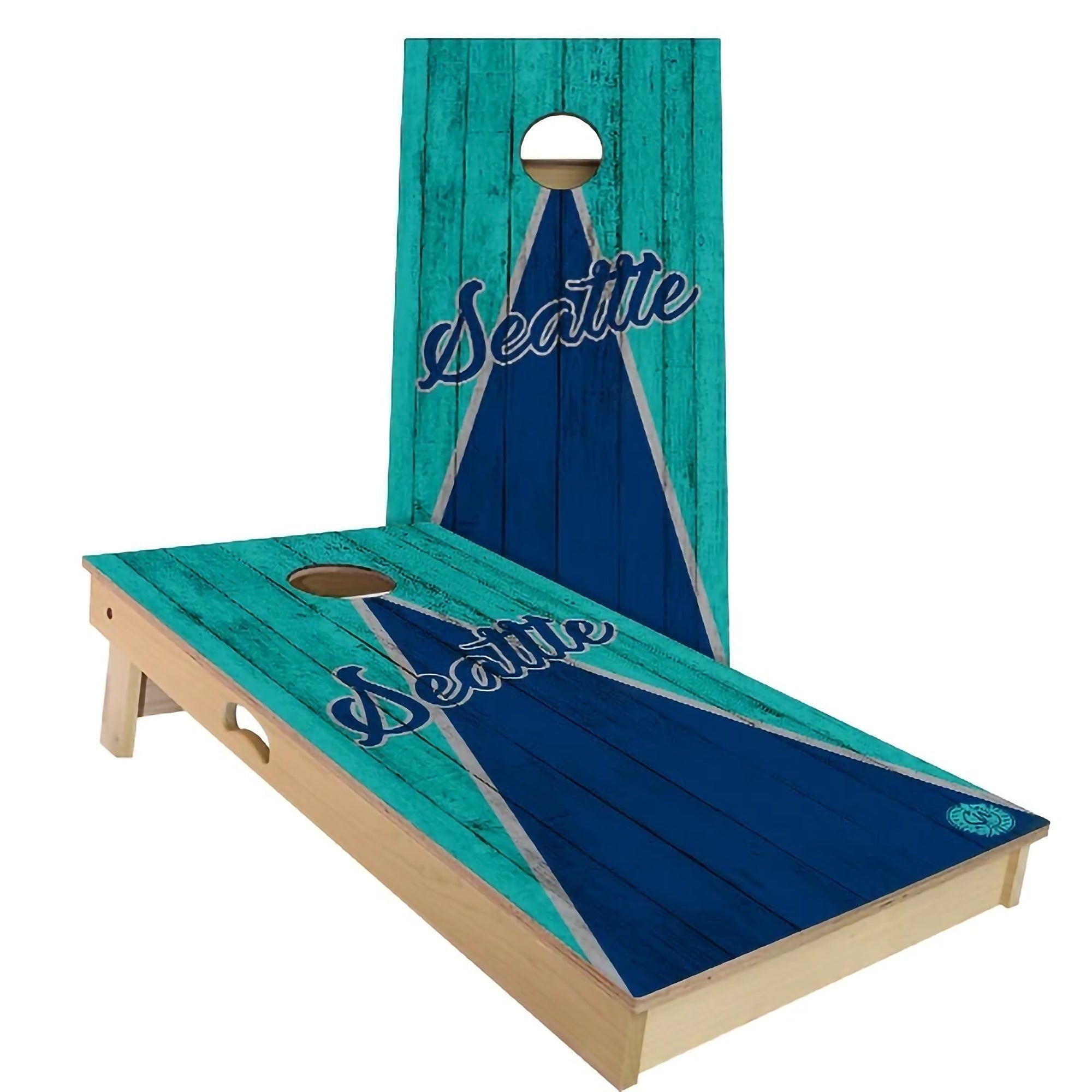 Seattle Triangle Baseball Cornhole Set Choose Your Size Accessories