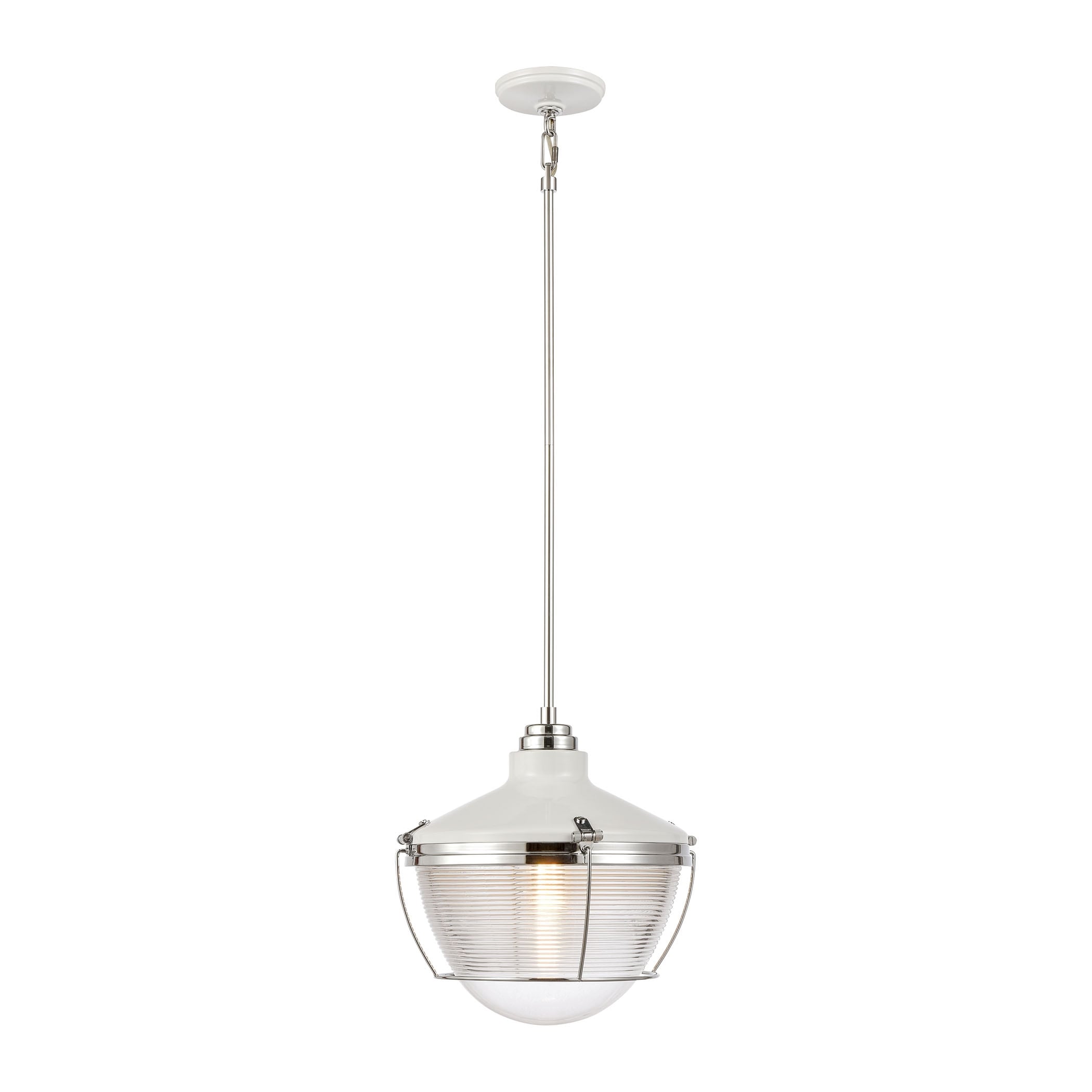 Seaway Passage 14 Inch Wide 1 Light Pendant In White 14In W X 14In D X 14In H
