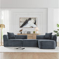 Sectional Couch With L Shape Chaise Modular Sofa With Movable Ottoman