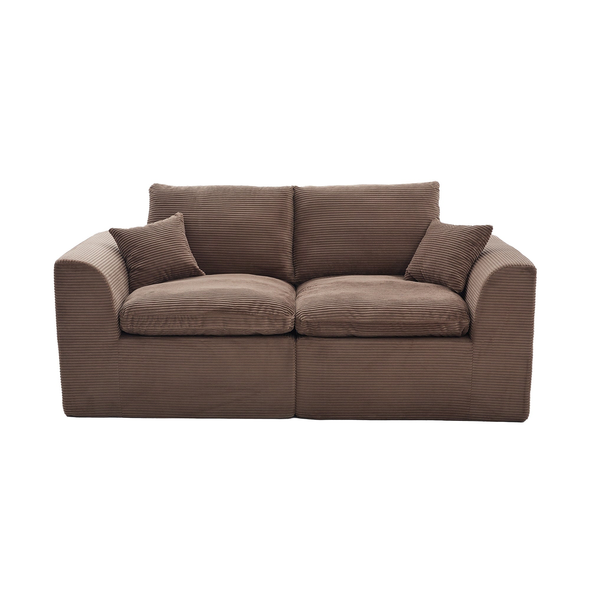 Sectional Sofa Brown Loveseat With Armrests Sofa Couch Sleeper Sofa Convertible Couch 2 Seat Sofa Couch