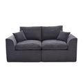 Sectional Sofa Loveseat With Armrests Dark Gray Sofa Couch Sleeper Sofa Convertible Couch 2 Seat Sofa Couch