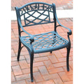 Sedona Cast Aluminum Arm Chair In Charcoal Black Finish Set Of 2