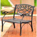 Sedona Cast Aluminum Club Chair In Charcoal Black Finish