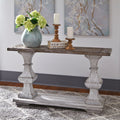 Sedona Heavy Distressed White Sofa Table