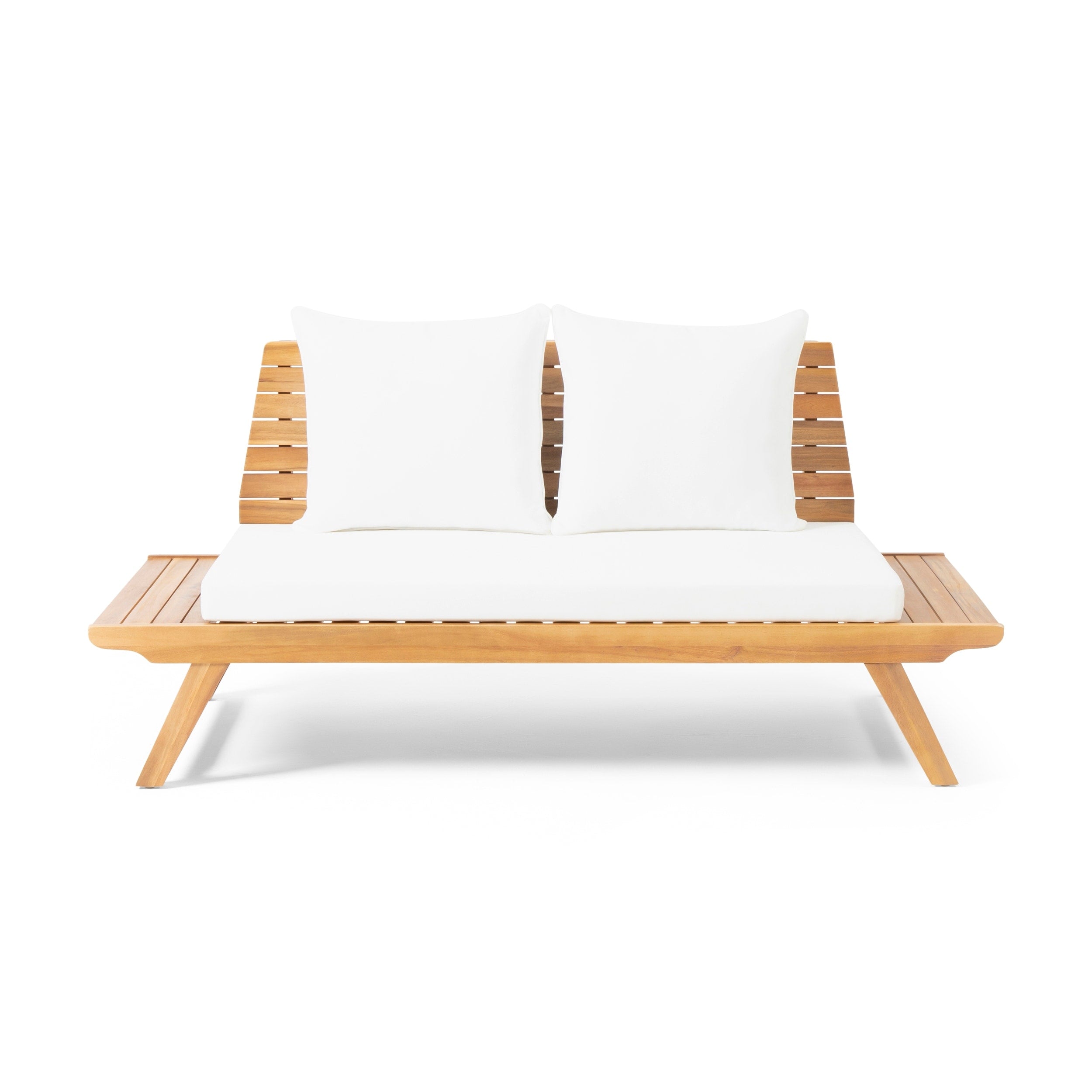 Sedona Outdoor Wooden Loveseat With Cushions By Christopher Knight Home