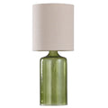 Meadow Green Table Lamp Taupe Hardback Fabric Shade