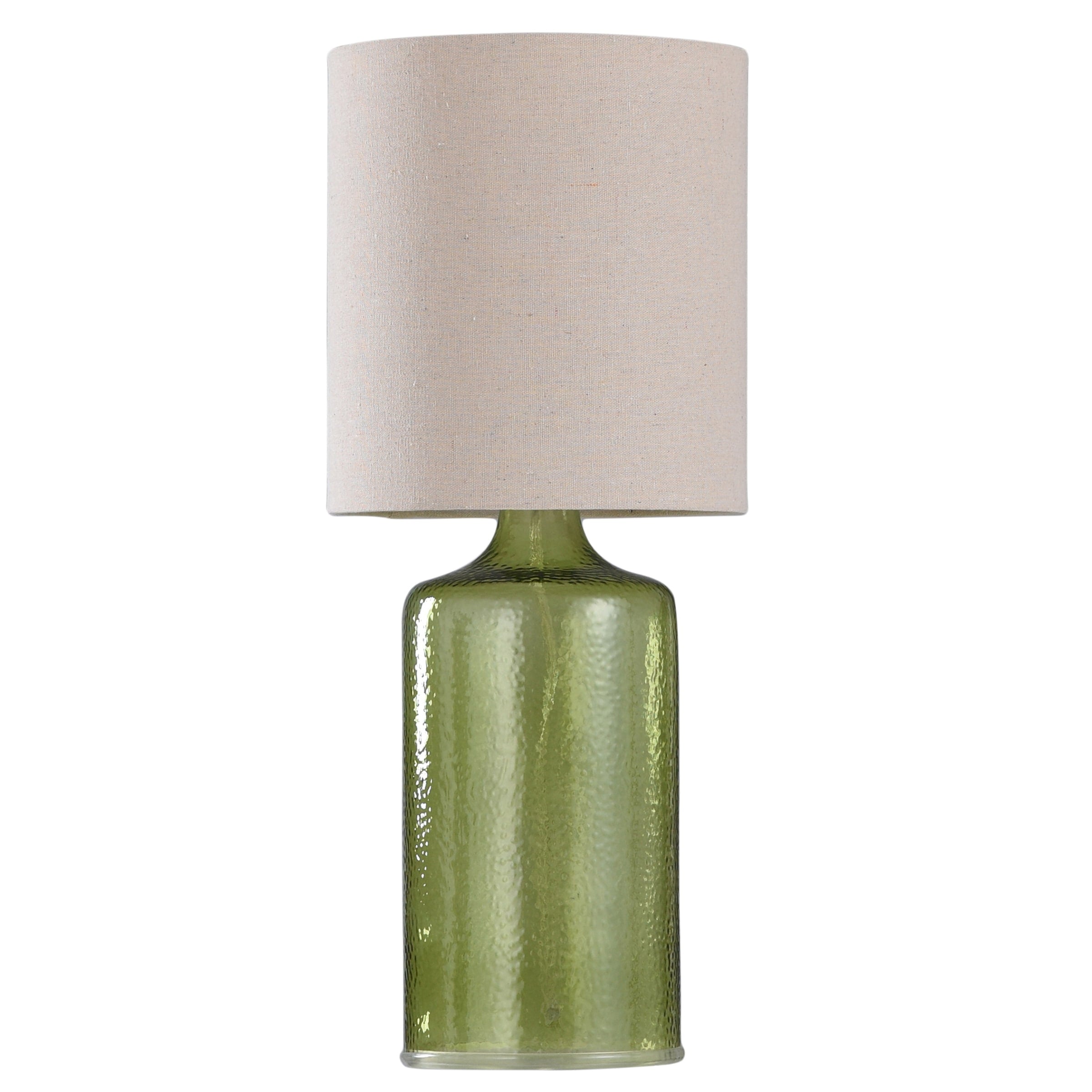 Meadow Green Table Lamp Taupe Hardback Fabric Shade