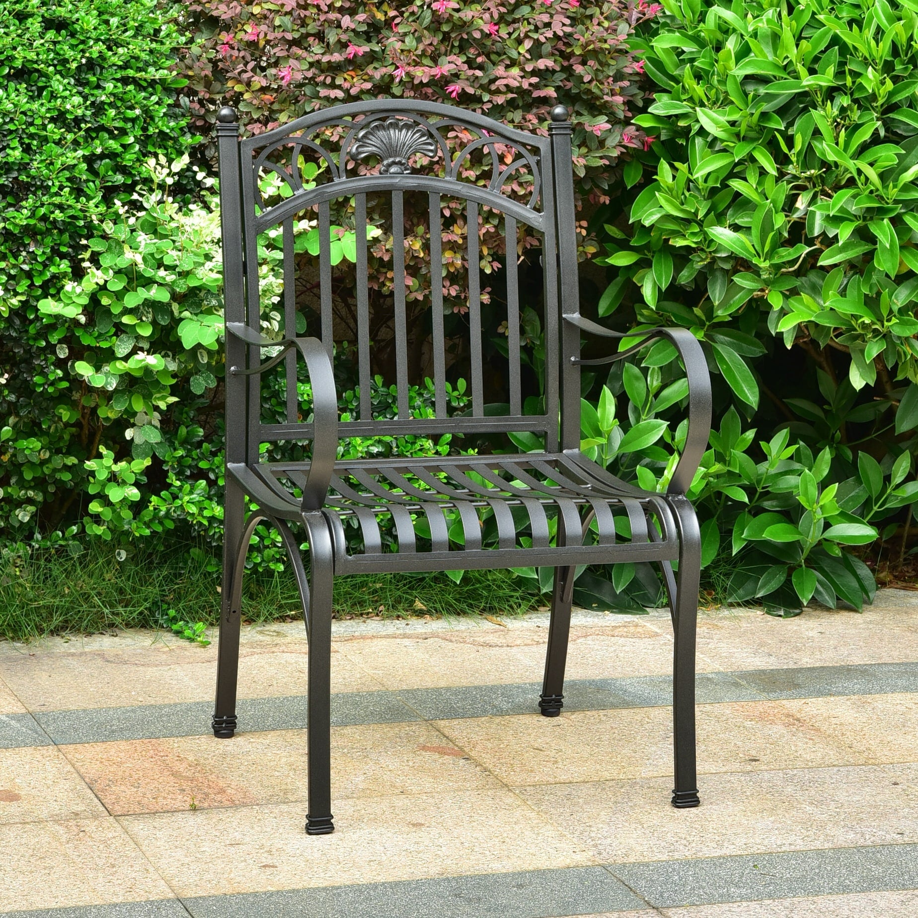Segovia Iron Patio Dining Chair Set Of 2
