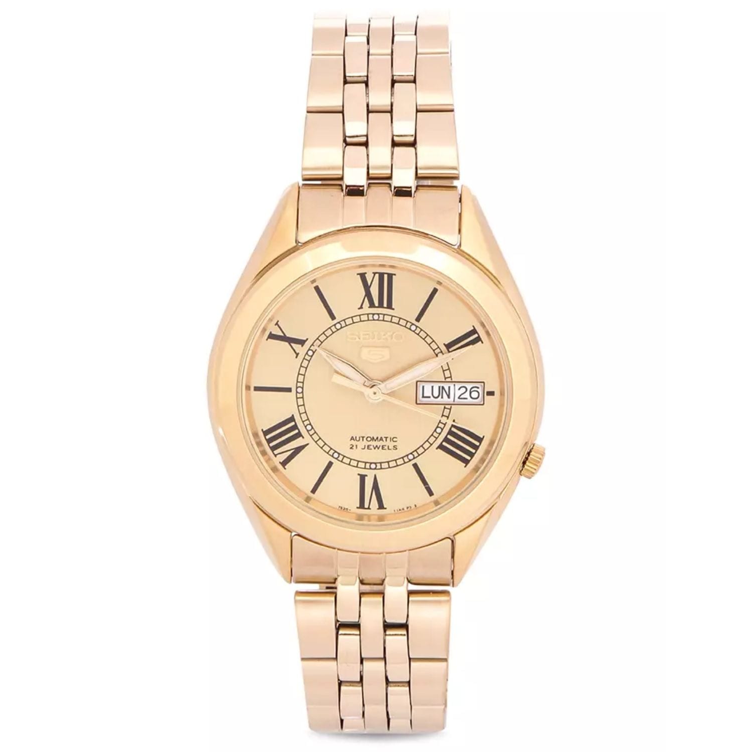Seiko Mens Classic Gold Dial Watch Snkl38K1 One Size