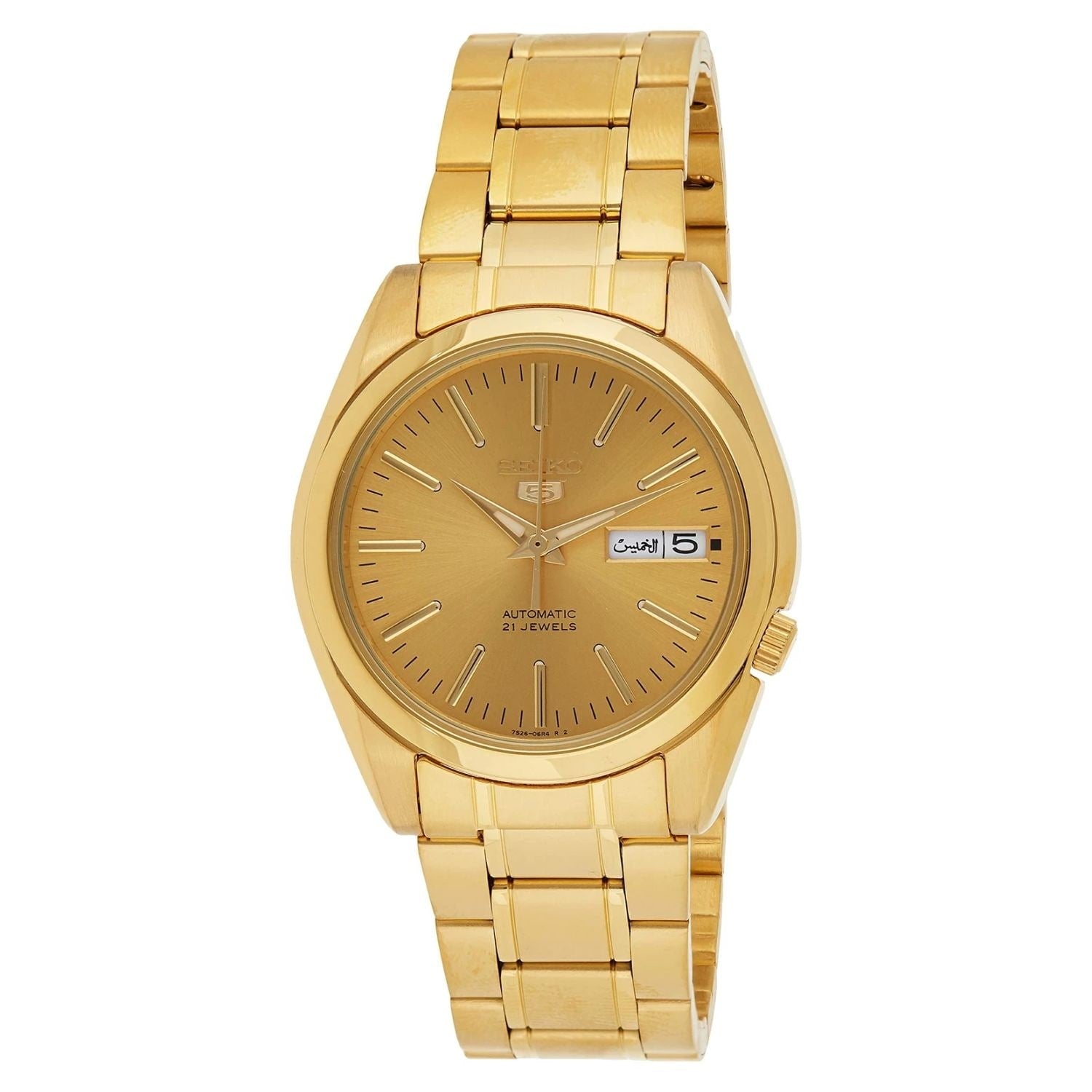 Seiko Mens Classic Gold Dial Watch Snkl48K1 One Size