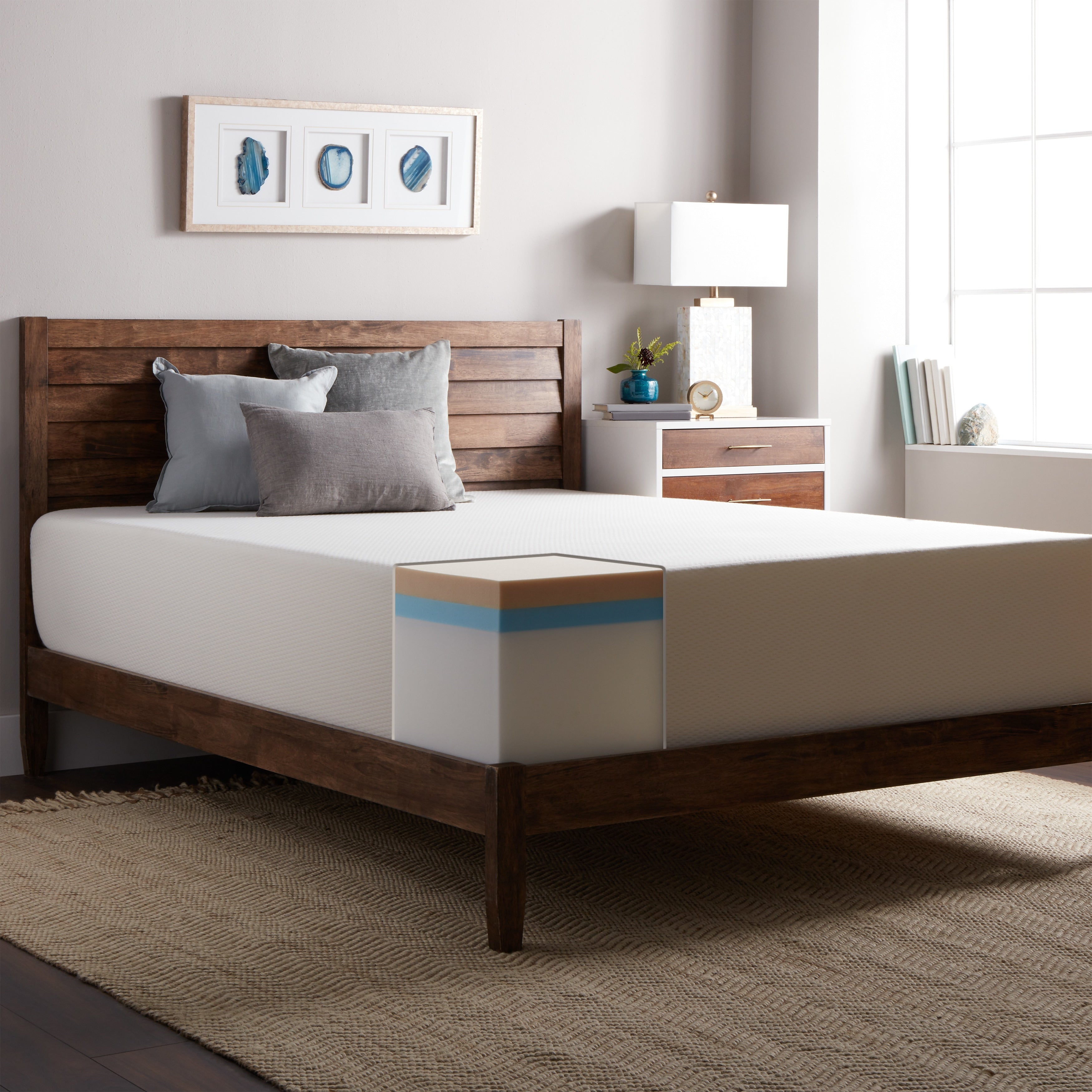 Select Luxury Medium Firm 14 Inch King Size Memory Foam Mattress