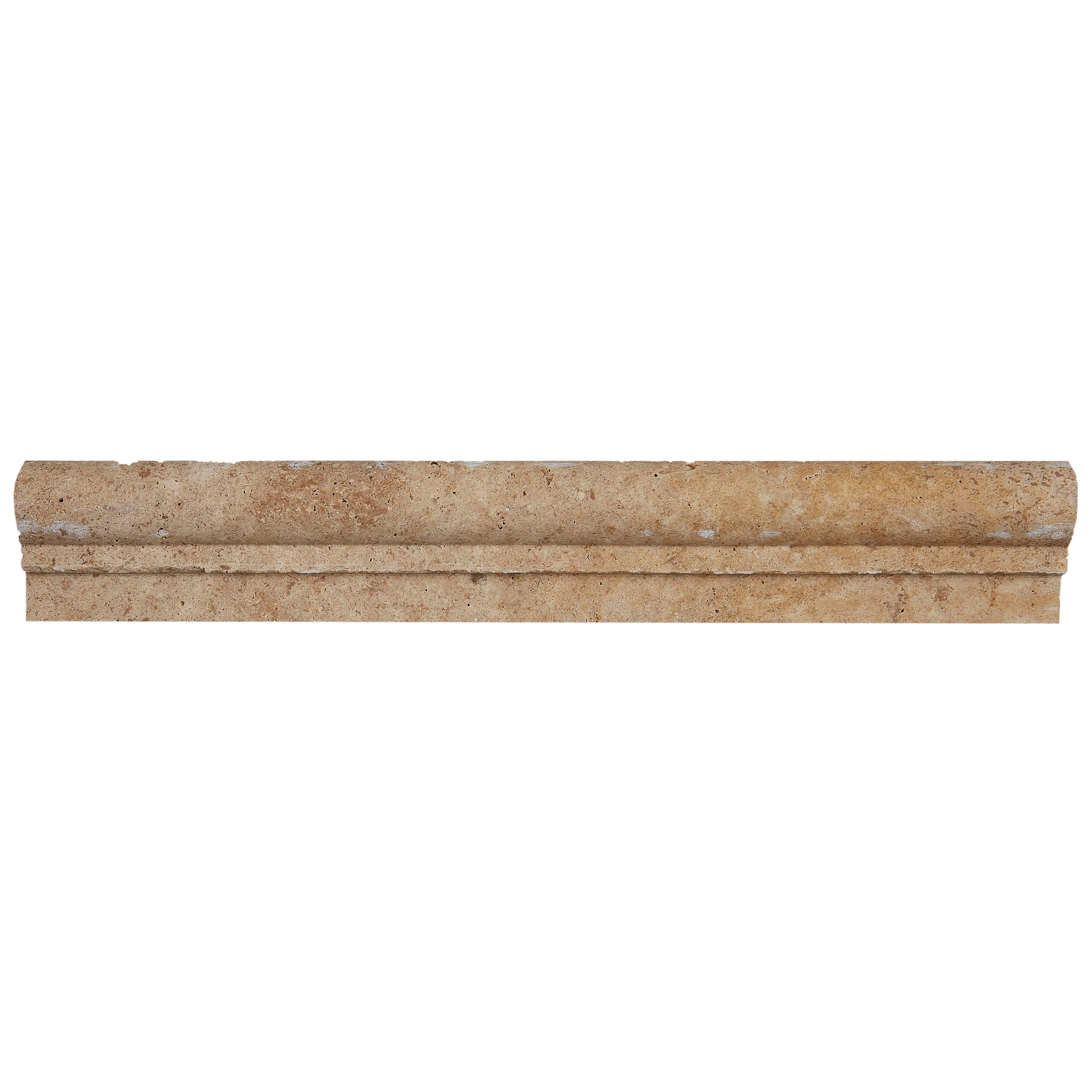 Select Travertine Stone 2X12 Inch Chair Rail In Light Noce 2X12