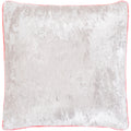Selena Pink Ivory Crushed Velvet Throw Pillow Cover 20 X 20