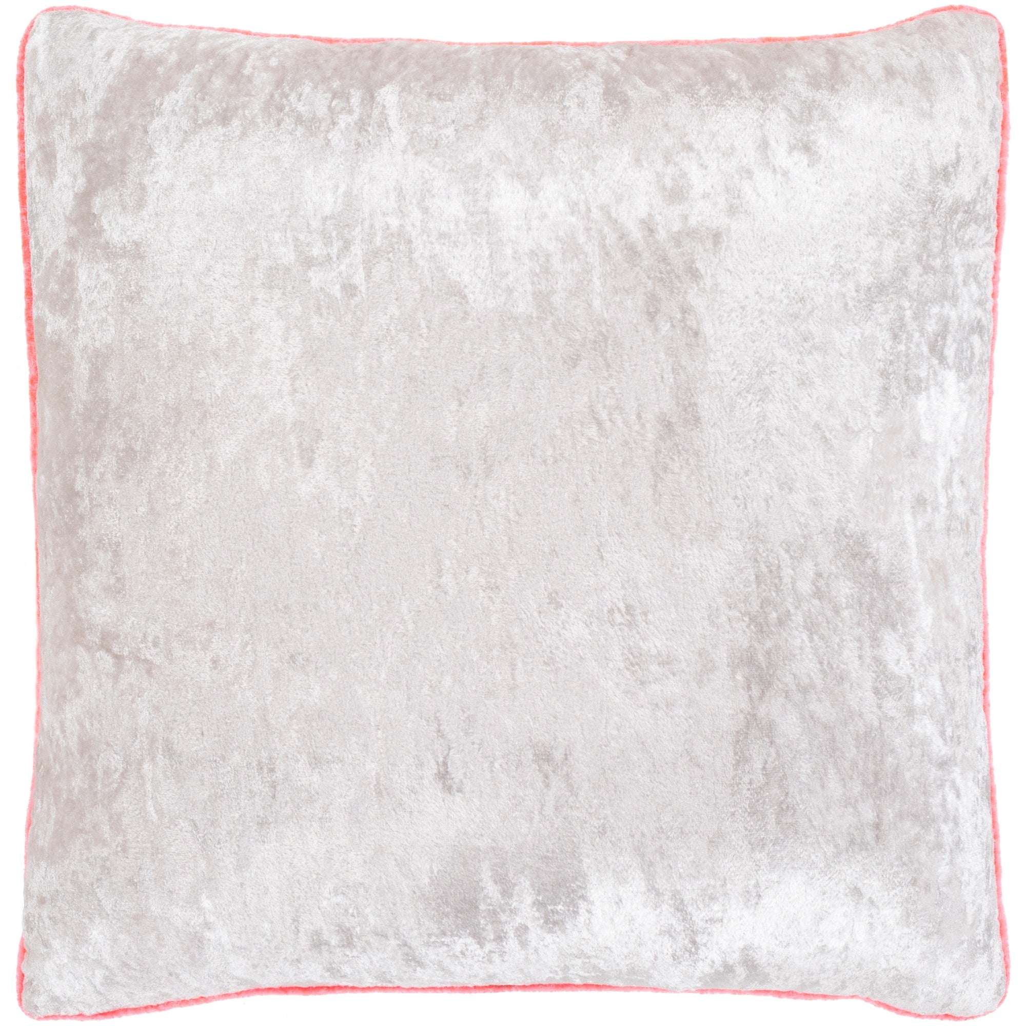 Selena Pink Ivory Crushed Velvet Throw Pillow Cover 20 X 20