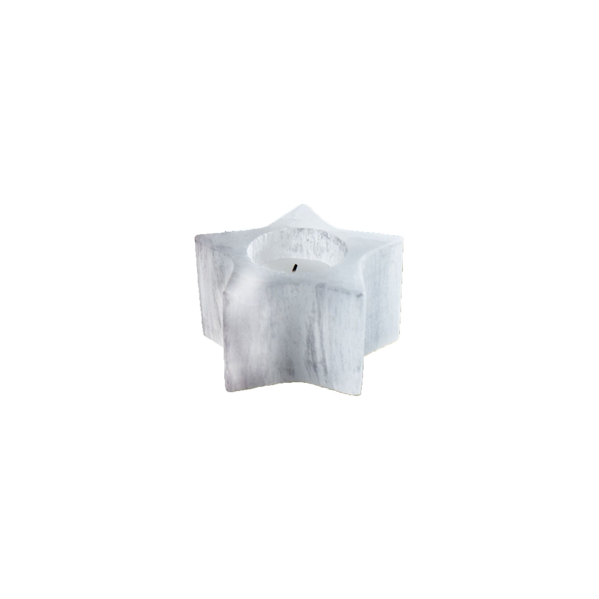 Selenite Star Candle