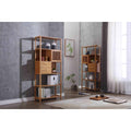 Selma Bamboo Bookcase Right Facing Spindle Cabinet Natural