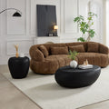 Selwyn 2 Piece Elliptical Coffee Table Set Fiberglass With Matte Rock Finish By Gdfstudio