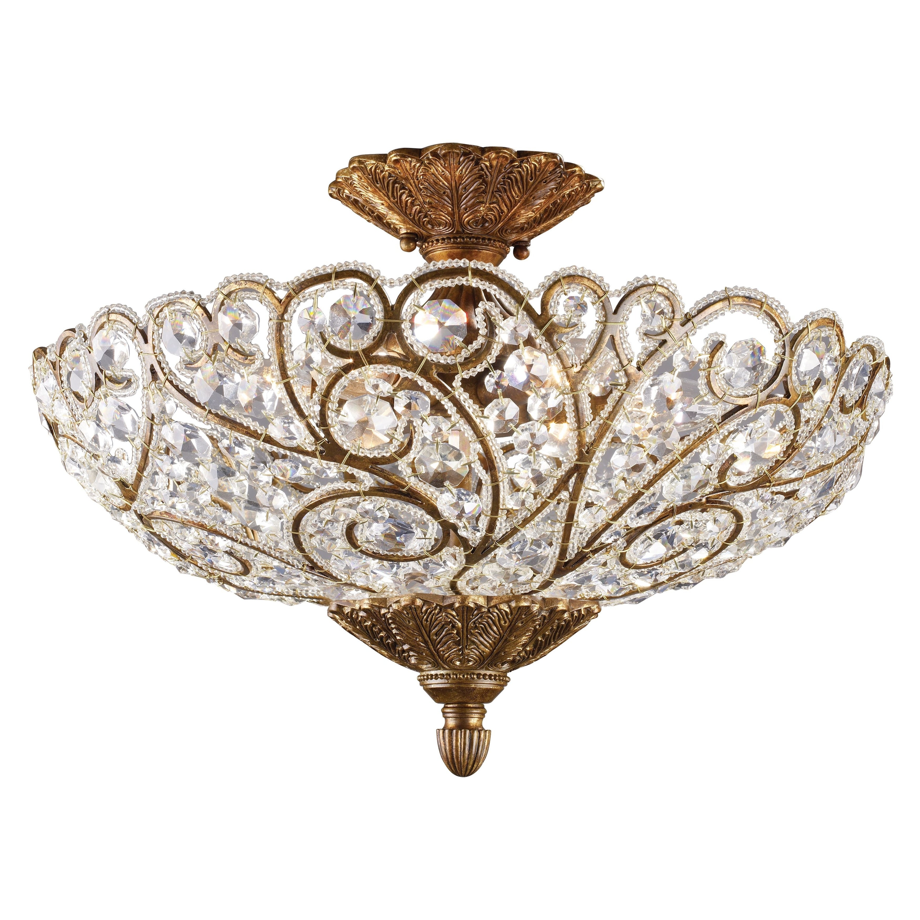 Seneca 20 Wide 6 Light Semi Flush Mount Spanish Bronze Spanish Bronze 20 Inch W