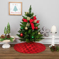 20 Red Sequin Snowflake Pattern Mini Christmas Tree Skirt