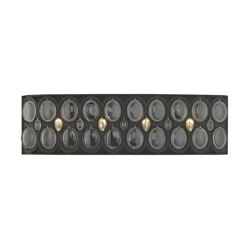 Serai Oil Rubbed Bronze And Clear Glass 4 Light Vanity Light