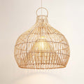 Serena Rattan Pendant Light 22 Natural Brown Dome 1 Light Handwoven Light Fixture For Kitchen Island Dining Room Bedroom