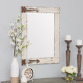 Serenad Farmhouse Wall Mirror White 30 H X 22 W X 1.5 D