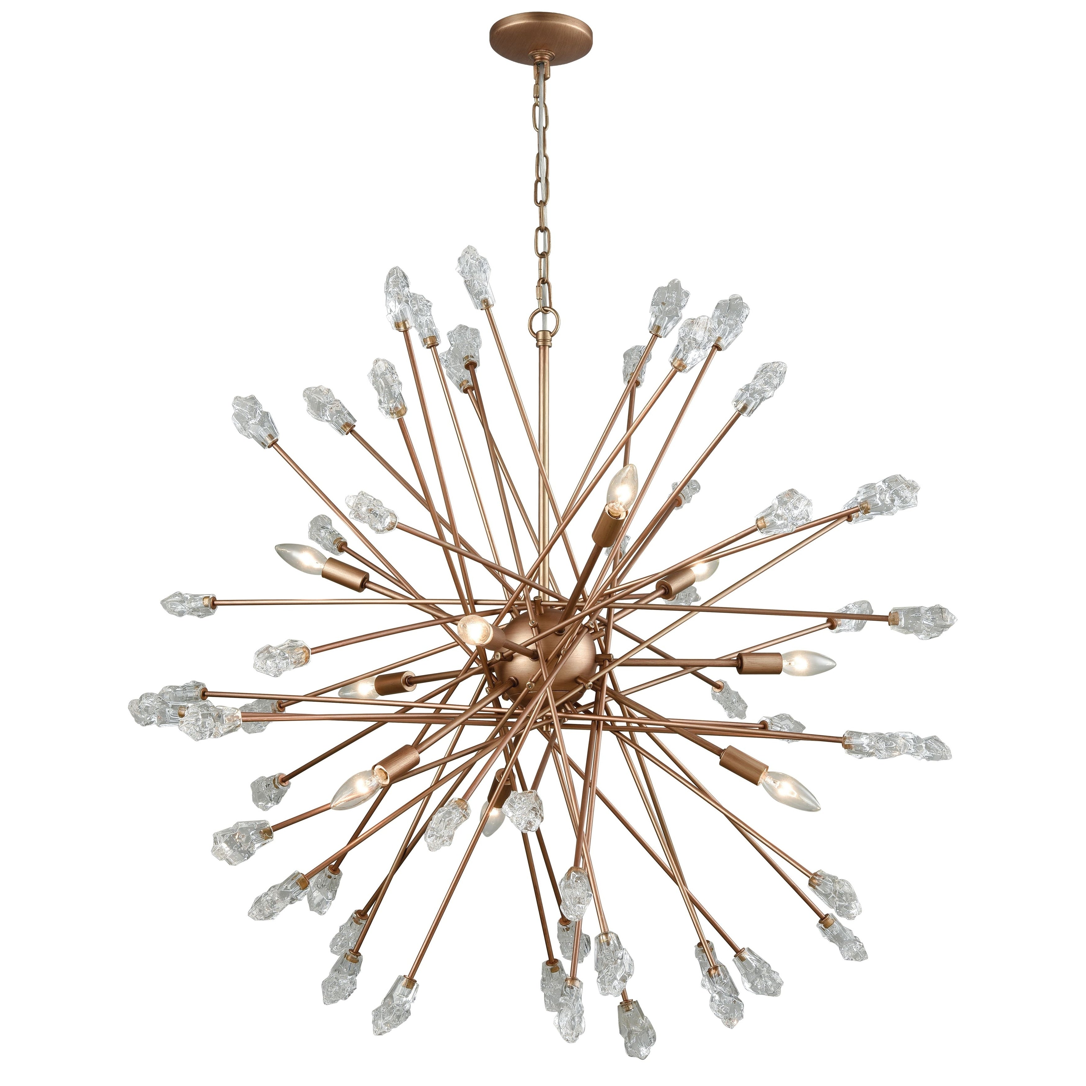 Serendipity 38 Inch Wide 9 Light Chandelier In Matte Gold 38In W X 38In D X 37In H
