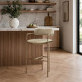 Serene Contemporary Metal Upholstered Counter Stool