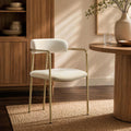 Serene Contemporary Metal Upholstered Dining Chair