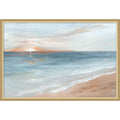 Serene Sunrise Over Calm Waters By Ian C Framed Mounted Canvas Wall Art Print