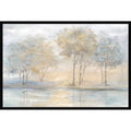 Serene Trees Landscape By Cynthia Coulter Wood Framed Wall Art Print Svelte Noir Black