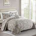 Serenta 5 Piece Printed Microfiber La Boheme Quilt Set