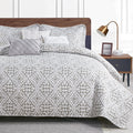 Serenta 6 Piece Bellamy Printed Microfiber Quilts Coverlet Set