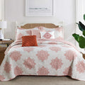 Serenta 6 Piece Chelsea Printed Microfiber Quilts Coverlet Set