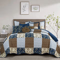 Serenta 8 Piece Quilted Patchwork Bedspread Set