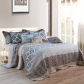 Serenta 9 Piece Printed Striped Cotton Blend Bedspread Coverlet Set