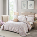 Serenta Austin Geo Printed Microfiber 7 Piece Bedspread Quilt Set
