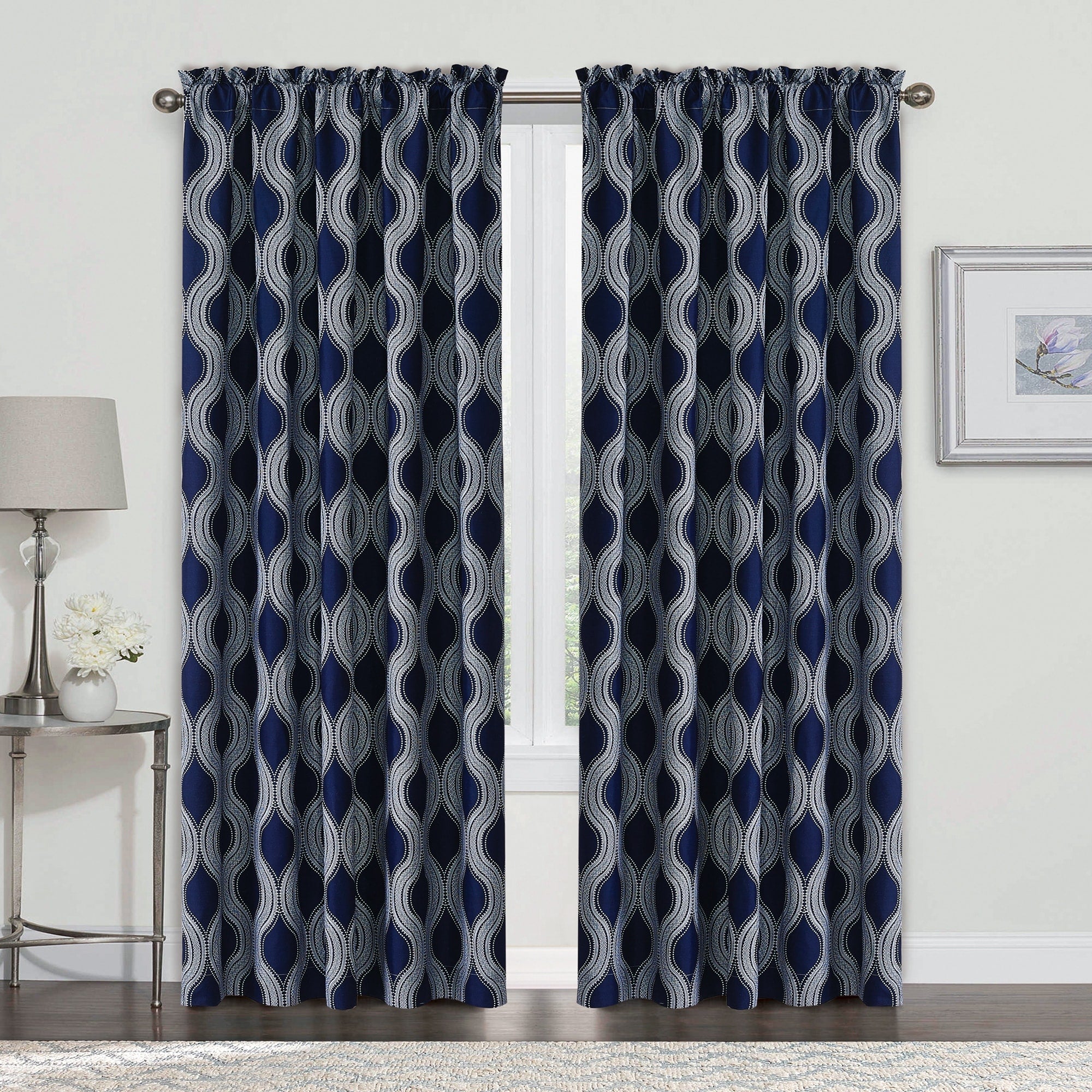 Serenta Charleston Printed 2 Piece Curtain Set 60 X 84