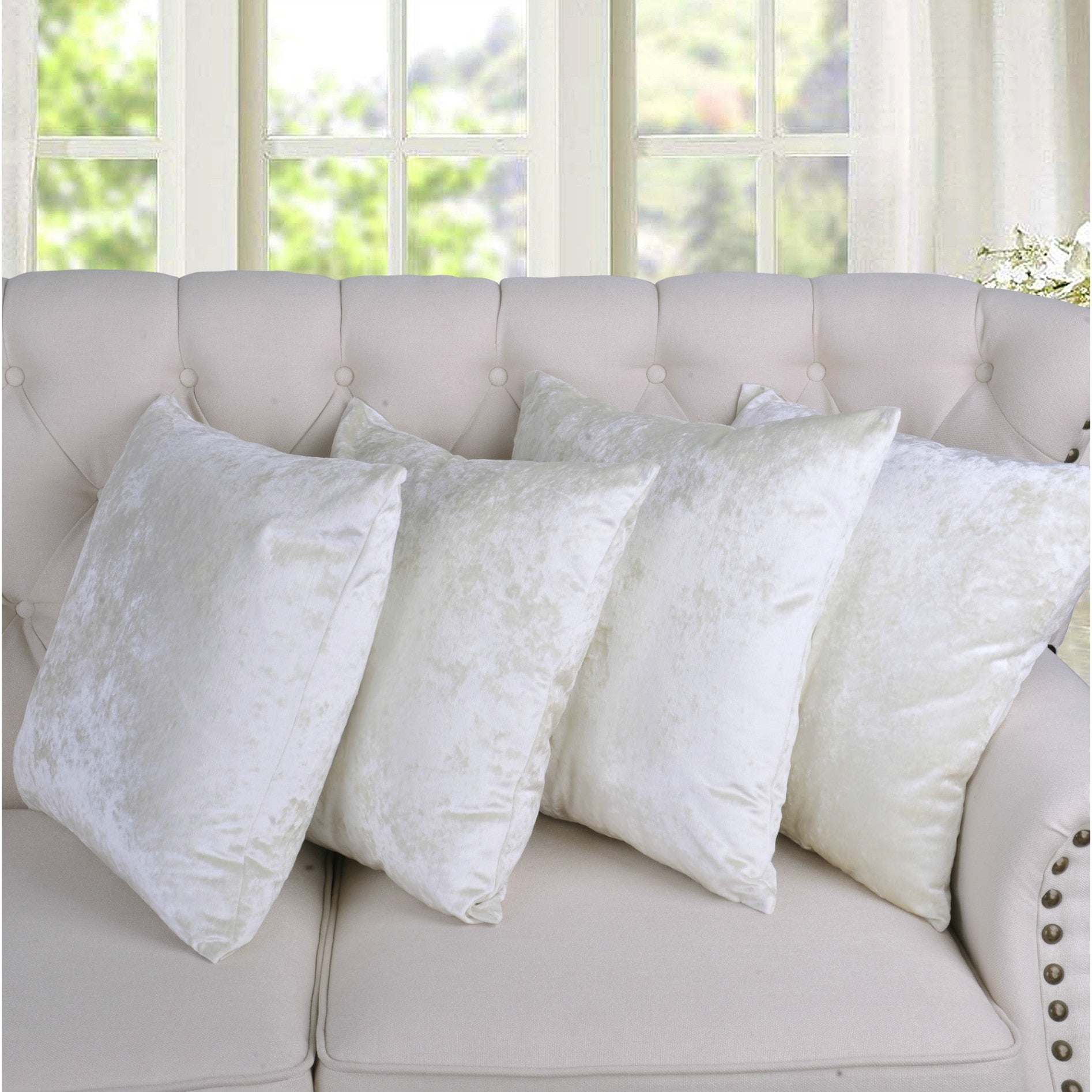 Serenta Crushed Velvet Decorative Throw Pillow Cover Set Of 2 Or 4