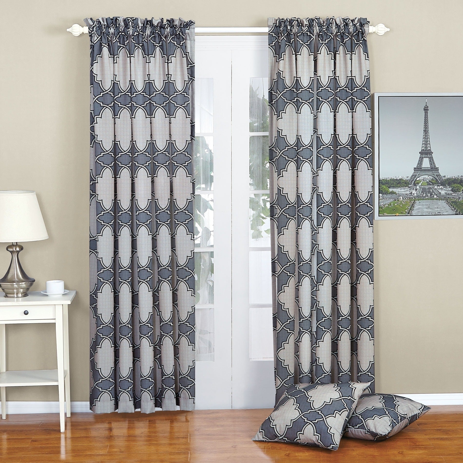 Serenta Dobson Curtain And Throw Pillow Shell Set